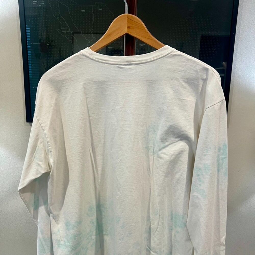 Stussy - Long Sleeve Tie Dye Tee - White, Blue - Picture 6 of 6